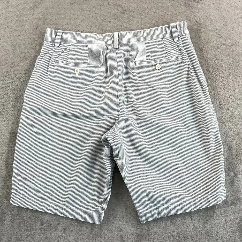 Banana Republic Emerson Shorts 34‎ Blue Hickory Striped Chino Causal Preppy